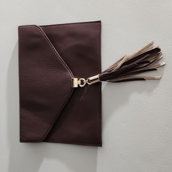 Big Buddah Envelope Purse clutch mauve brown - Picture 1 of 8
